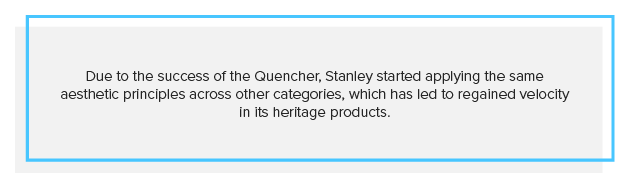 A text box that describes the Stanley Quencher case study.