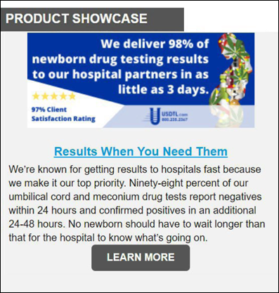Product Showcase. Results when you need them.
