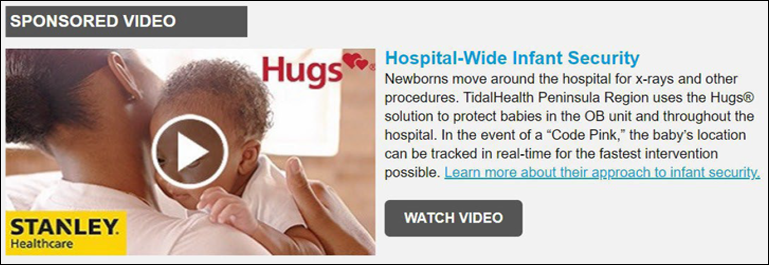 Stanley Healthcare Sponsored Video. Hospital-wide infant security.